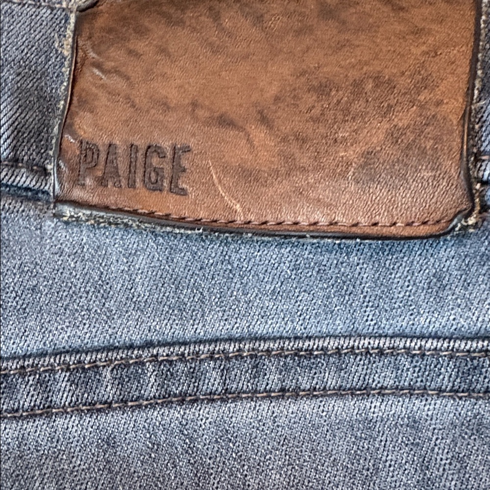 PAIGE Denim Jeans with Leather Accent